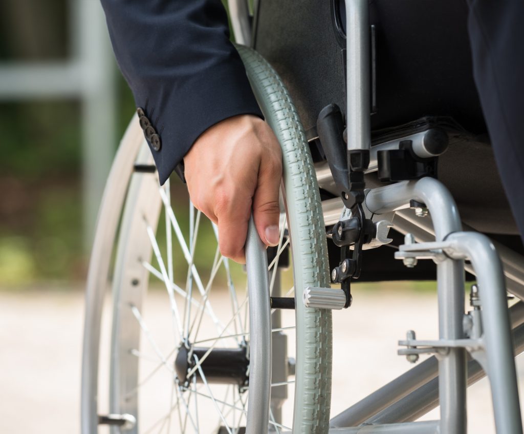 man in wheelchair